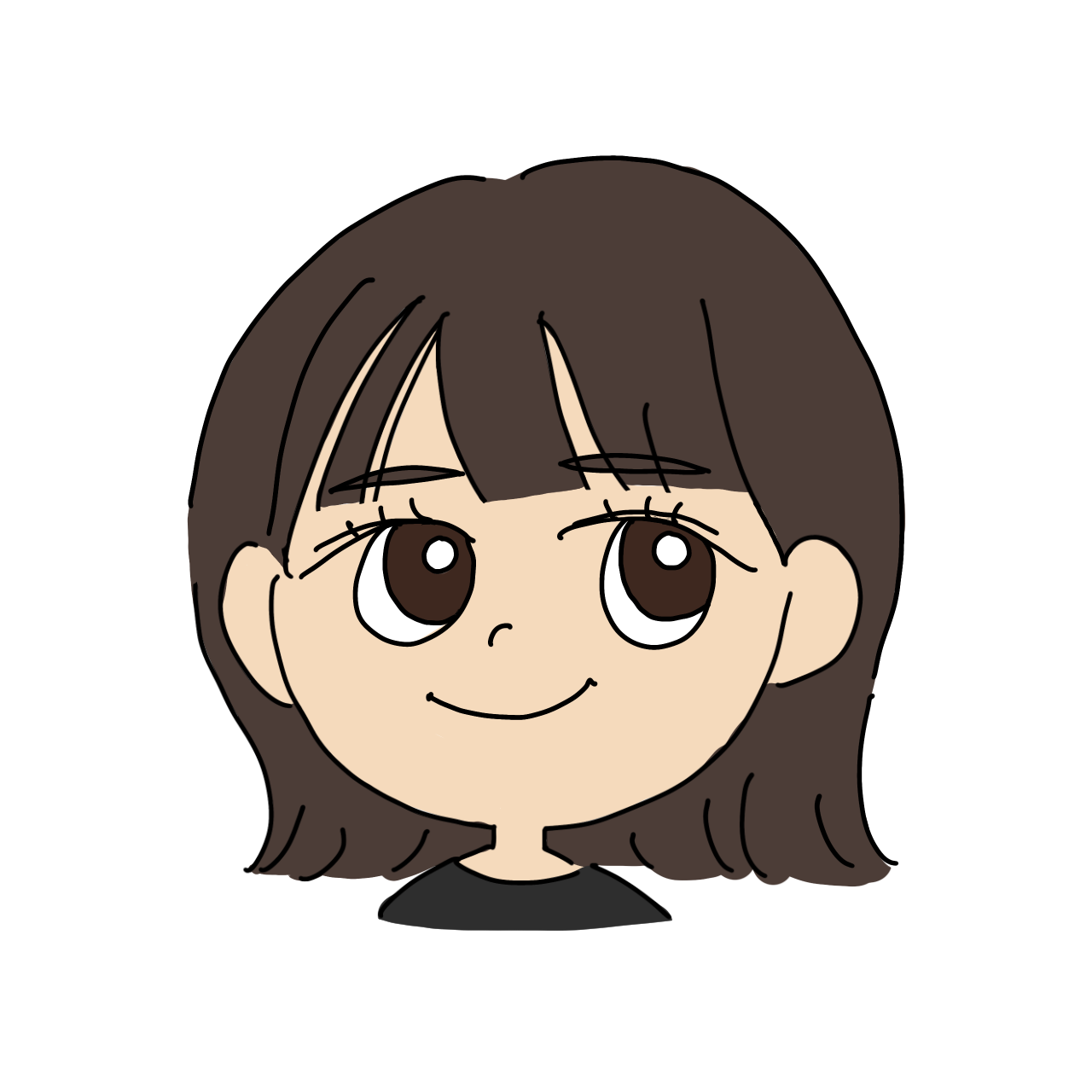 ショートカットの女性のイラスト